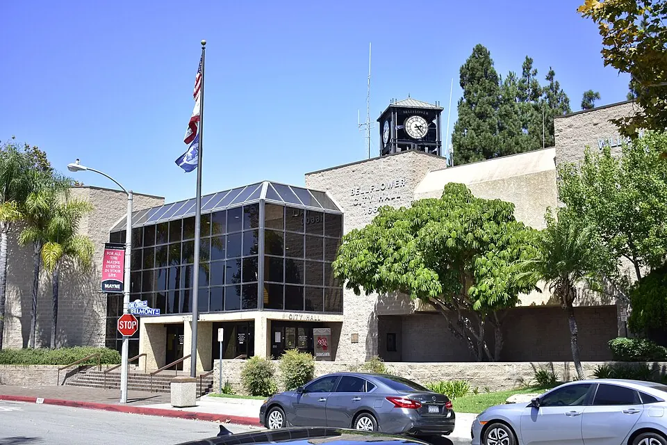 A view of Bellflower, California