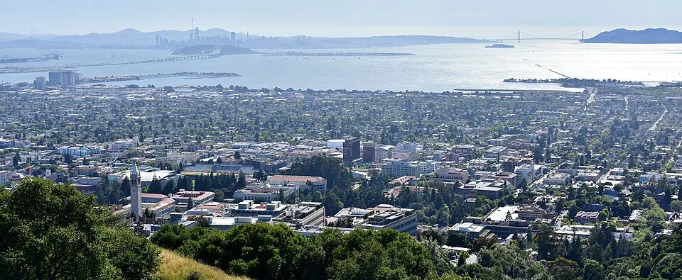 Berkeley looking west toward San Francisco Bay