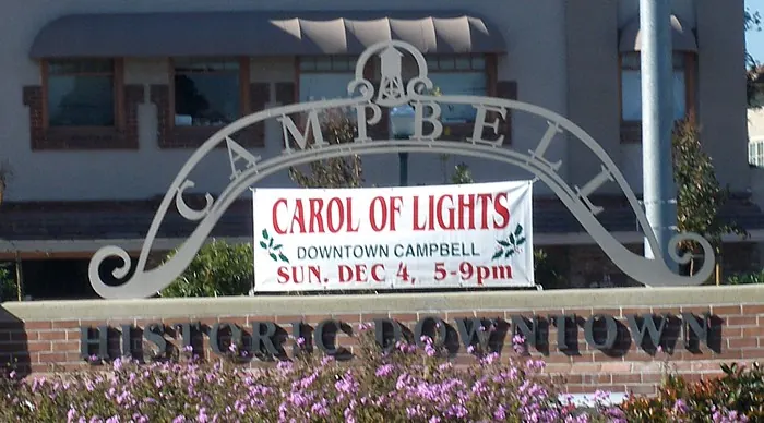 The downtown Campbell gateway (photographed 2005)