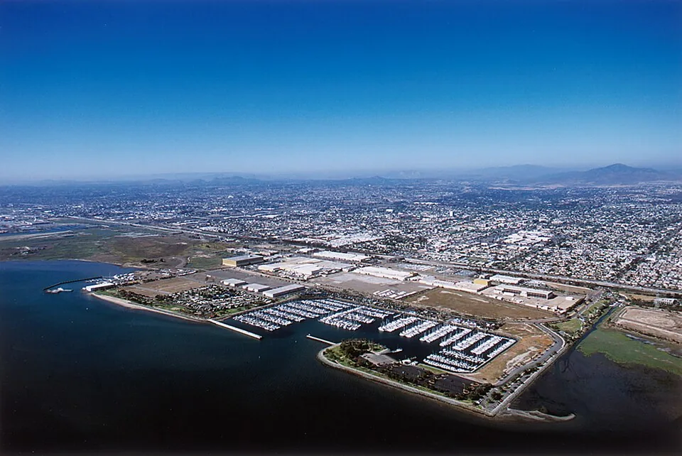 Chula Vista bayfront from the air