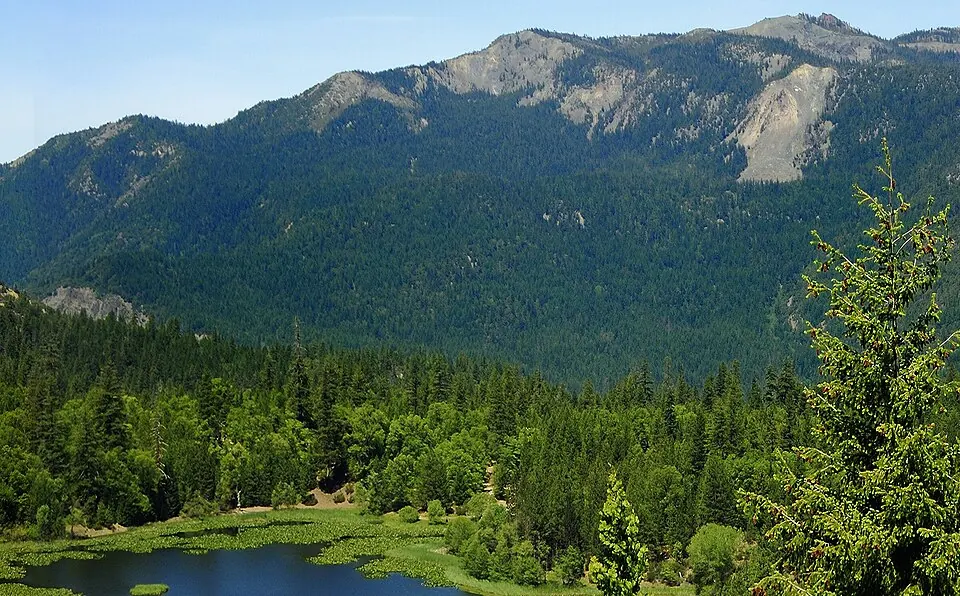 Howard Lake and Anthony Peak (photographed 2009)