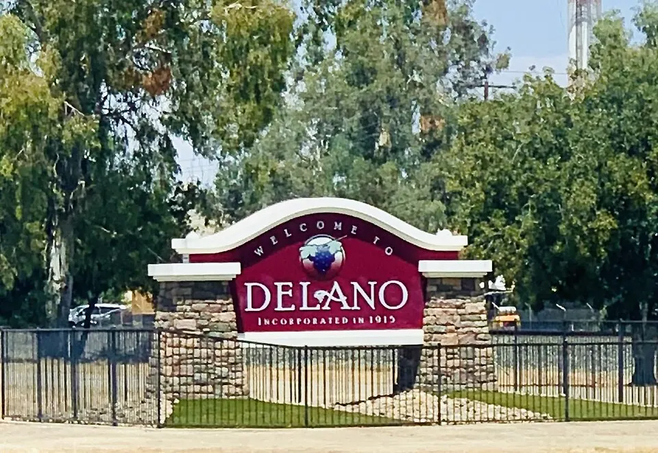 A view of Delano, California (photographed 2020)