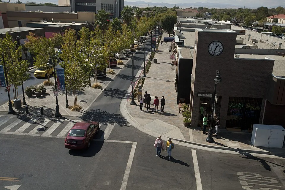 The BLVD streetscape in Lancaster, photographed in 2012