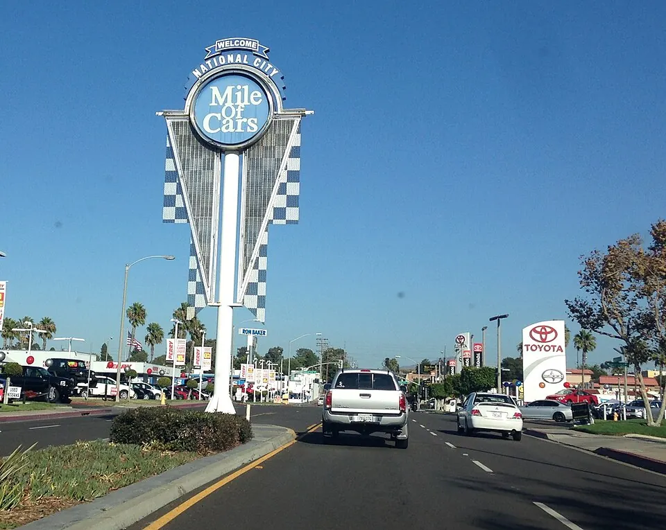 A view of National City, California (photographed 2013)