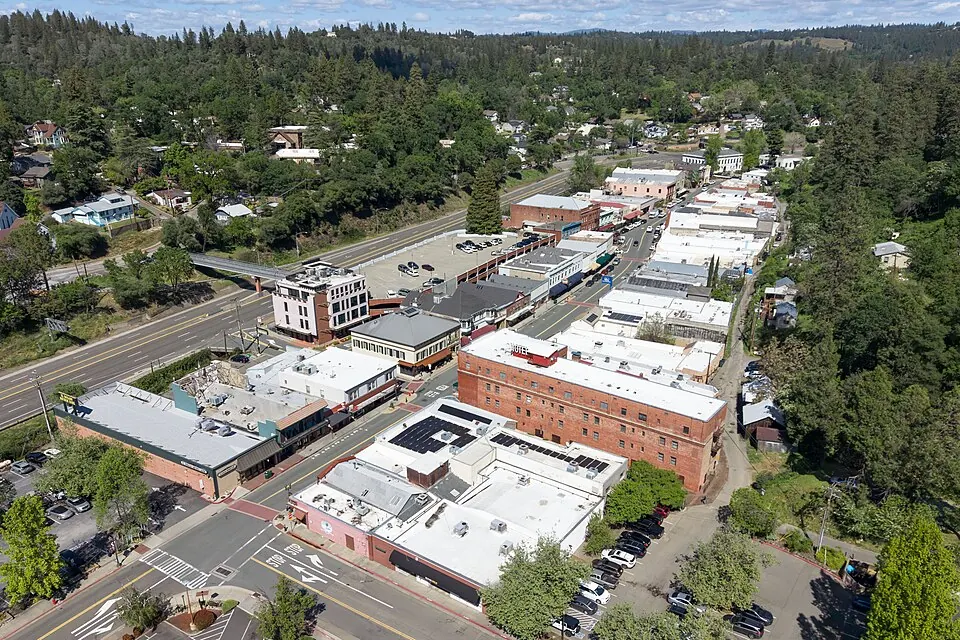 A view of Placerville, California (photographed 2026)